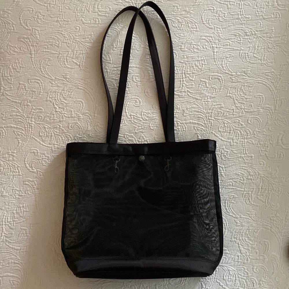 Chic Black Hato Hasi Mesh Tote